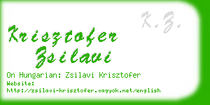 krisztofer zsilavi business card